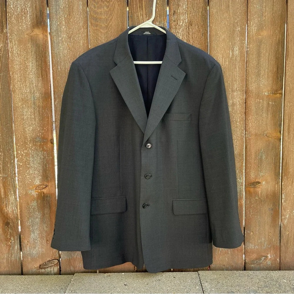 Haggar Other - Haggar Men’s Blazer Suit Jacket Dark Grey Size 44R